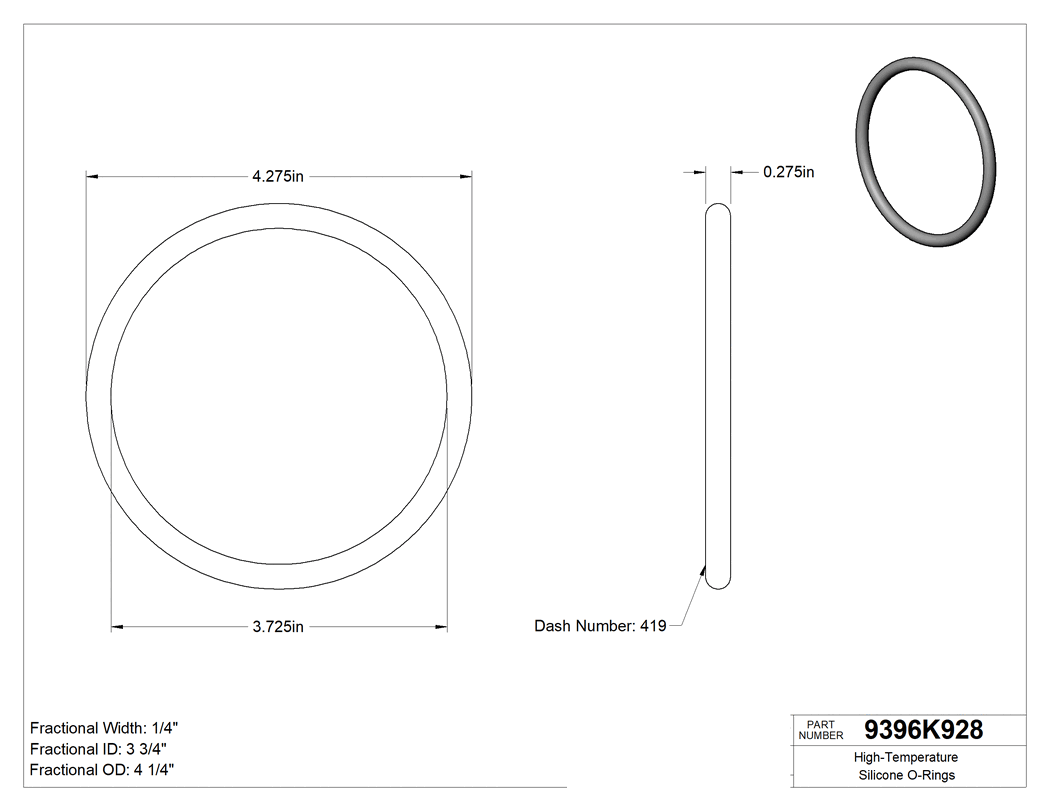 Technical drawing - 9396K928